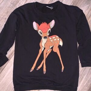 Disney Store Bambi Sweatshirt Black Size Medium
